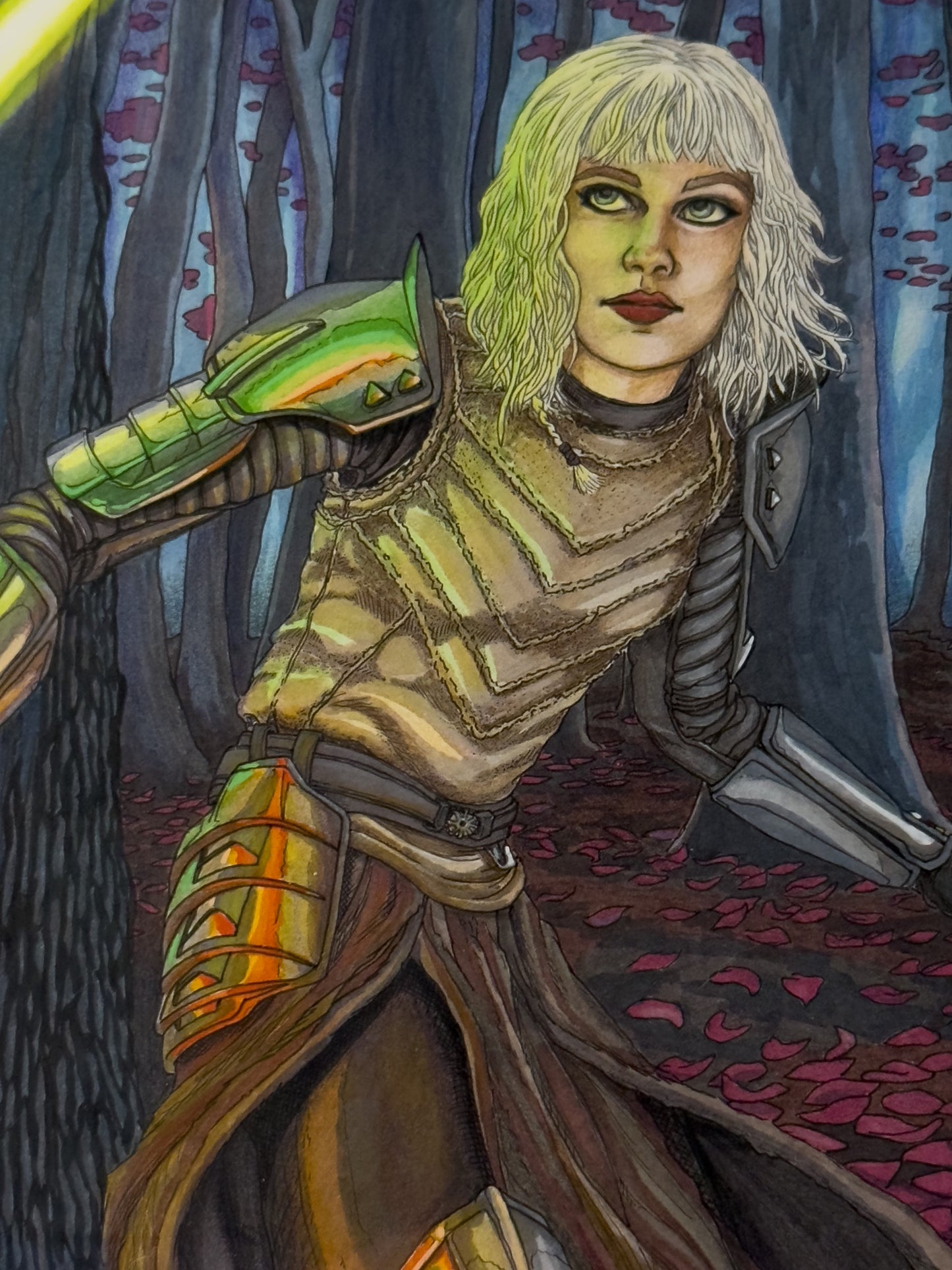 Shin Hati – Lightsaber Duel Original Artwork (One-of-a-Kind, 11x14") by Artist Jason Dement