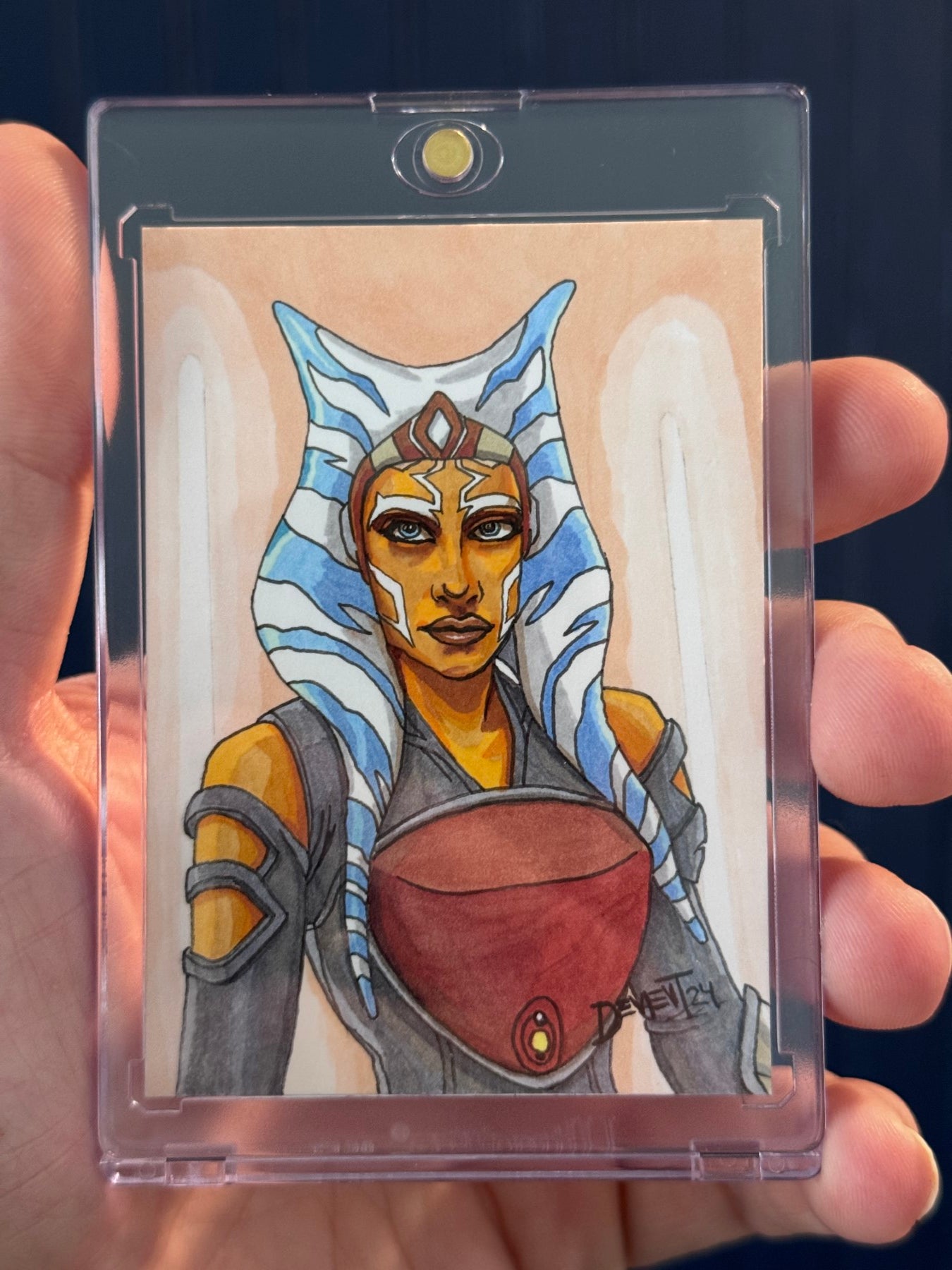 star wars sketch スケッチ　カード YODA - 2008 TOPPS STAR WARS CLONE WARS ARTIST SKETCH CARD by