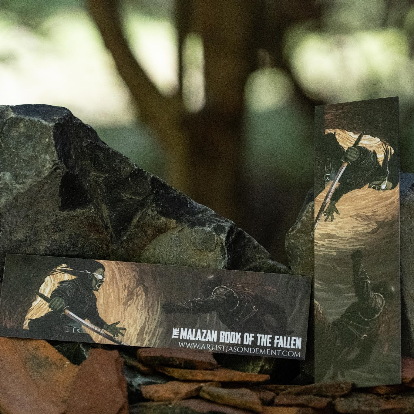 Quick Ben vs Icarium - Premium Linen Bookmark - Malazan Book of the Fallen