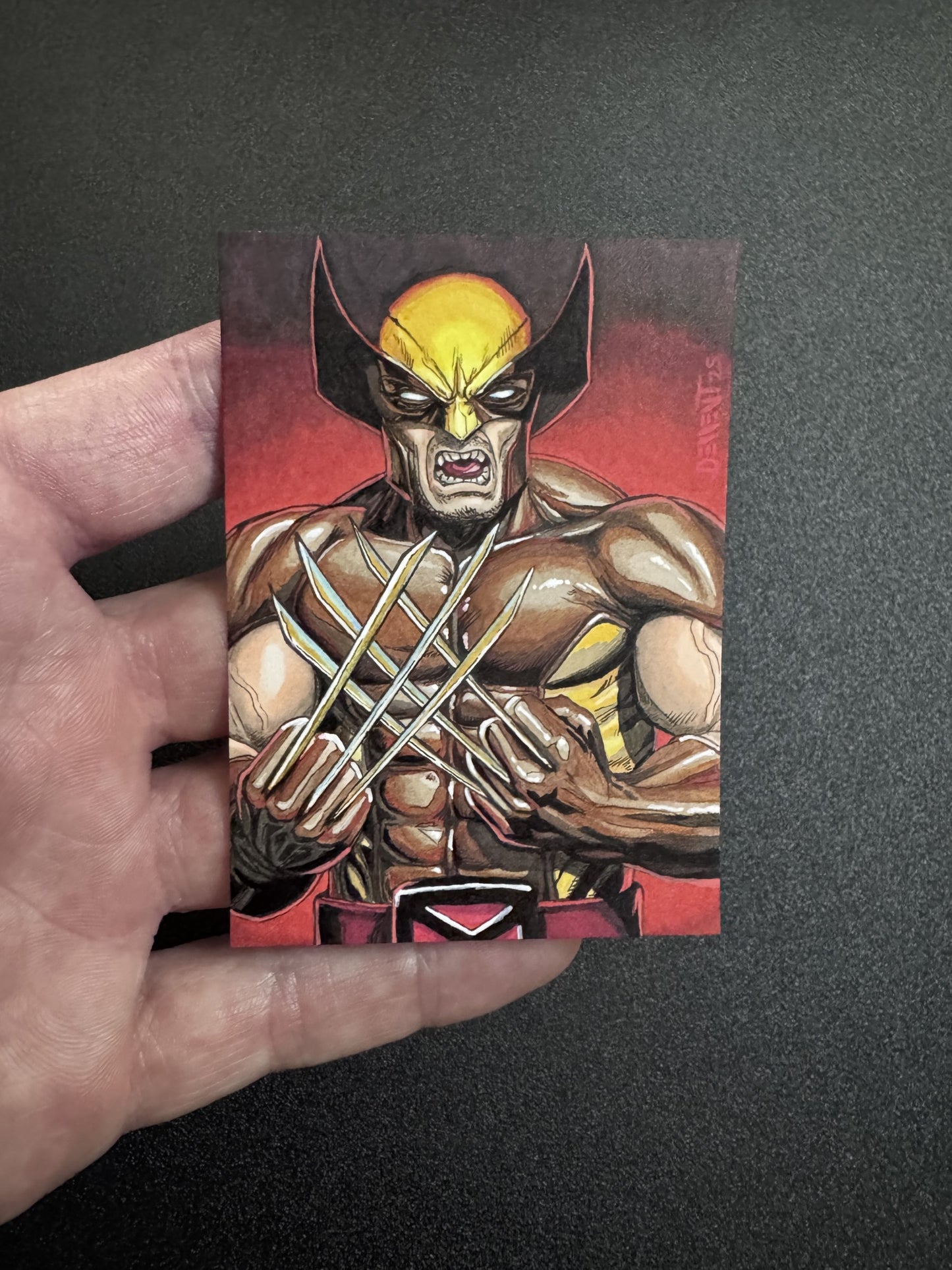 Wolverine of the X-Men - 1/1 Artist Sketch card (Marvel)