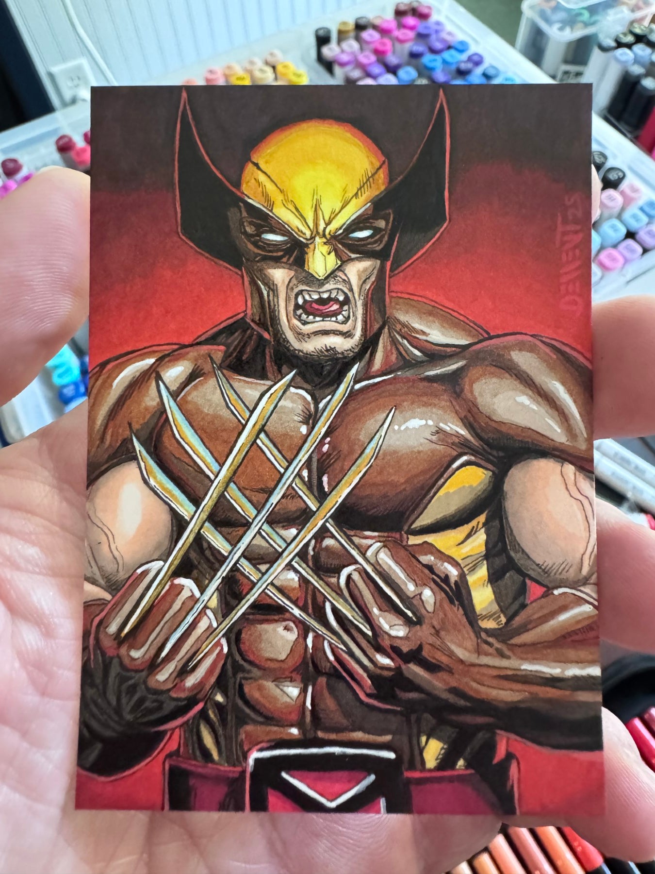 Wolverine of the X-Men - 1/1 Artist Sketch card (Marvel) – Art of