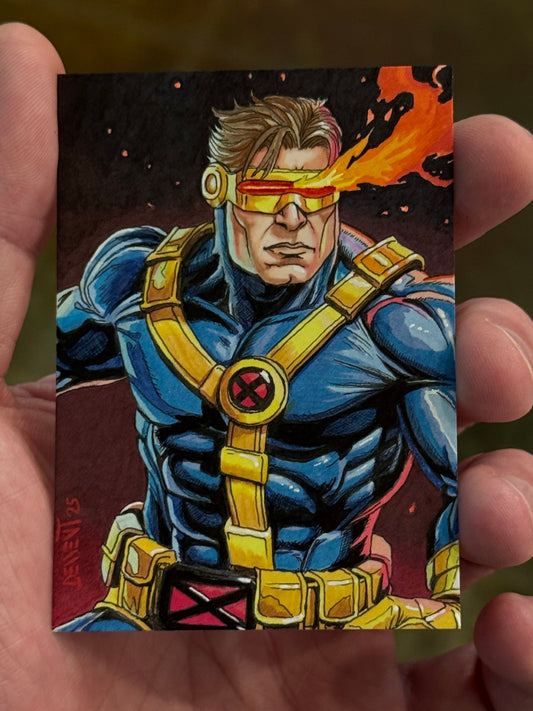 Cyclops of the X-Men - 1/1 Artist Sketch card (Marvel)