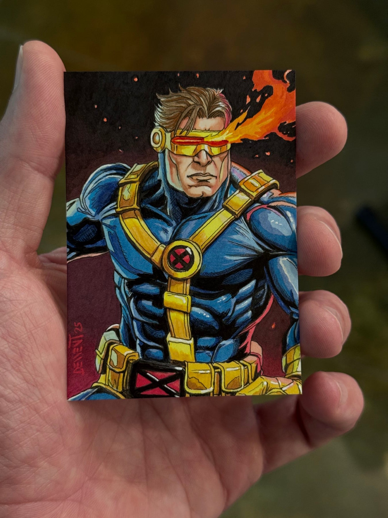 Cyclops of the X-Men - 1/1 Artist Sketch card (Marvel)