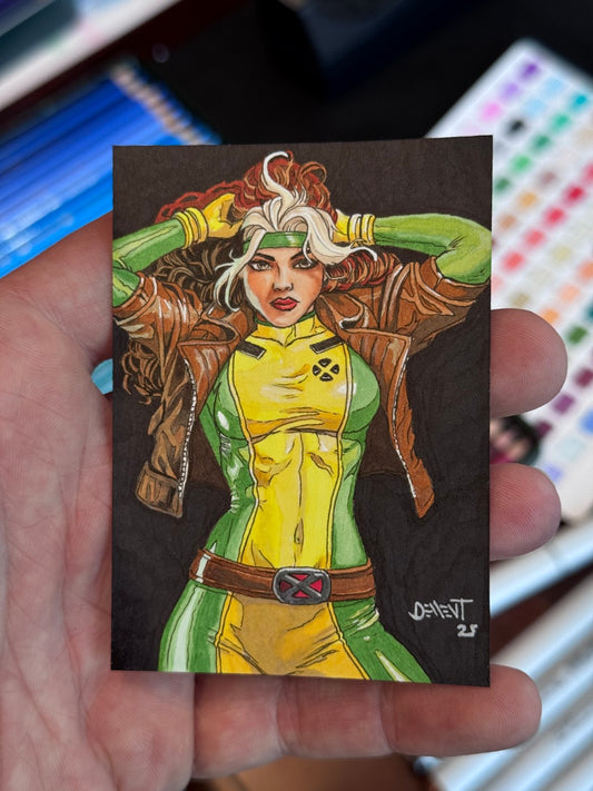 Rogue of the X-Men - 1/1 Artist Sketch card (Marvel)