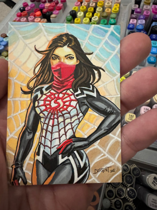 Silk (Cindy Moon) 1/1 Artist Sketch card (Marvel)