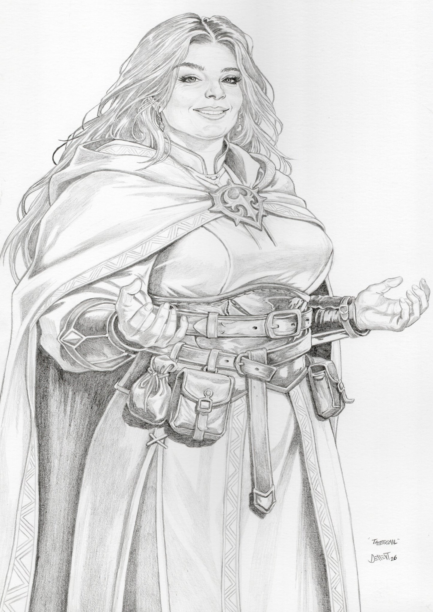 Tattersail - 11"x14" Original Pencil Art on Bristol by Artist Jason Dement